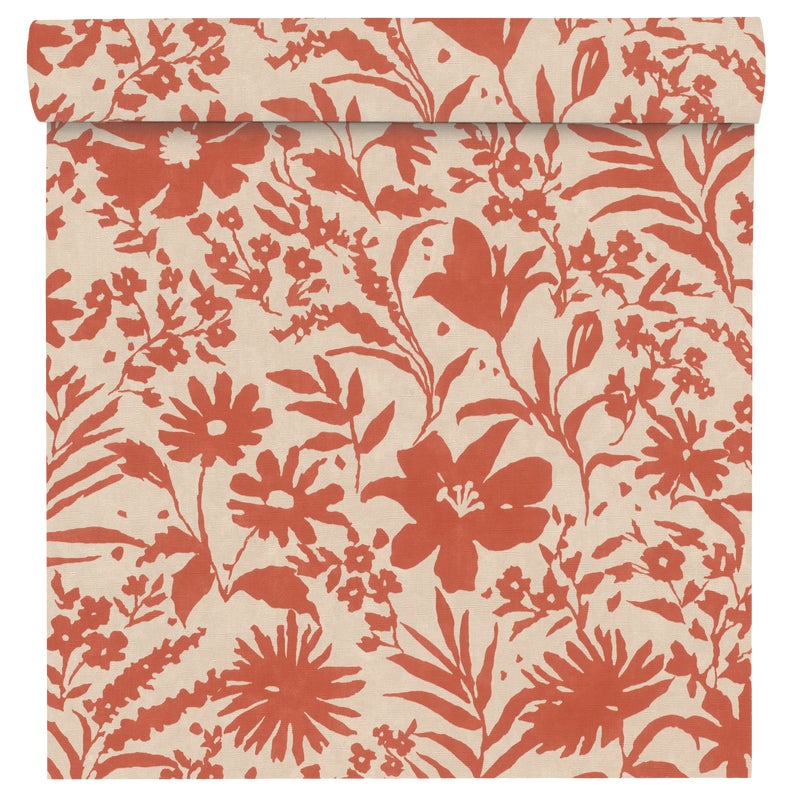 Tapeta Natura Paraiso 330427 pomarańczowa winylowa na flizelinie