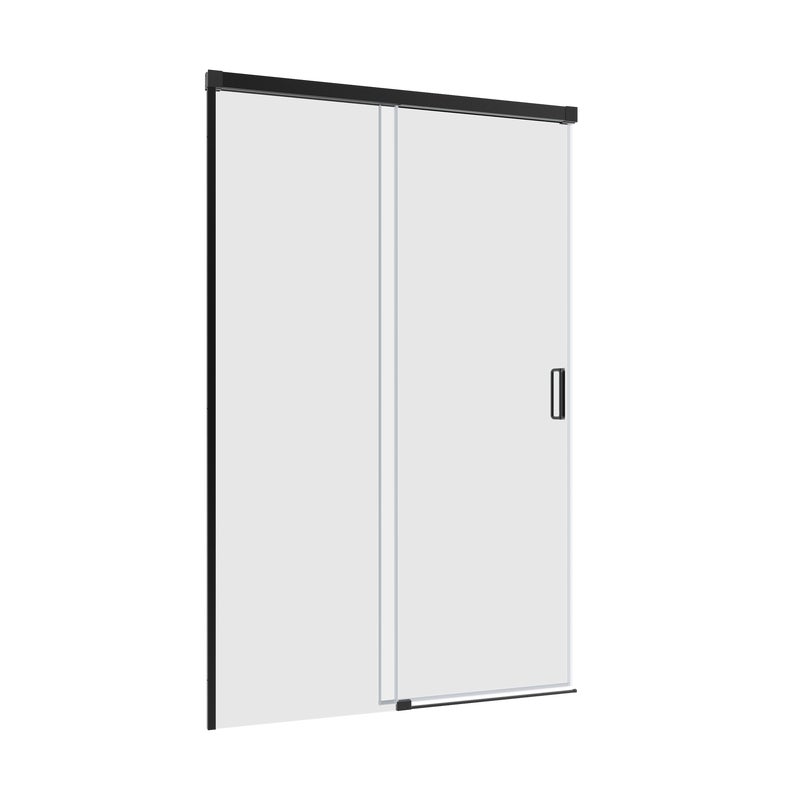 Drzwi prysznicowe przesuwne Neo 140 x 200 cm czarne Sensea