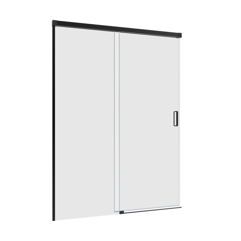 Drzwi prysznicowe przesuwne Neo 150 x 200 cm czarne Sensea
