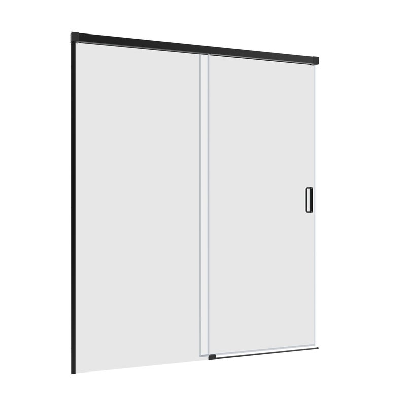 Drzwi prysznicowe przesuwne Neo 170 x 200 cm czarne Sensea