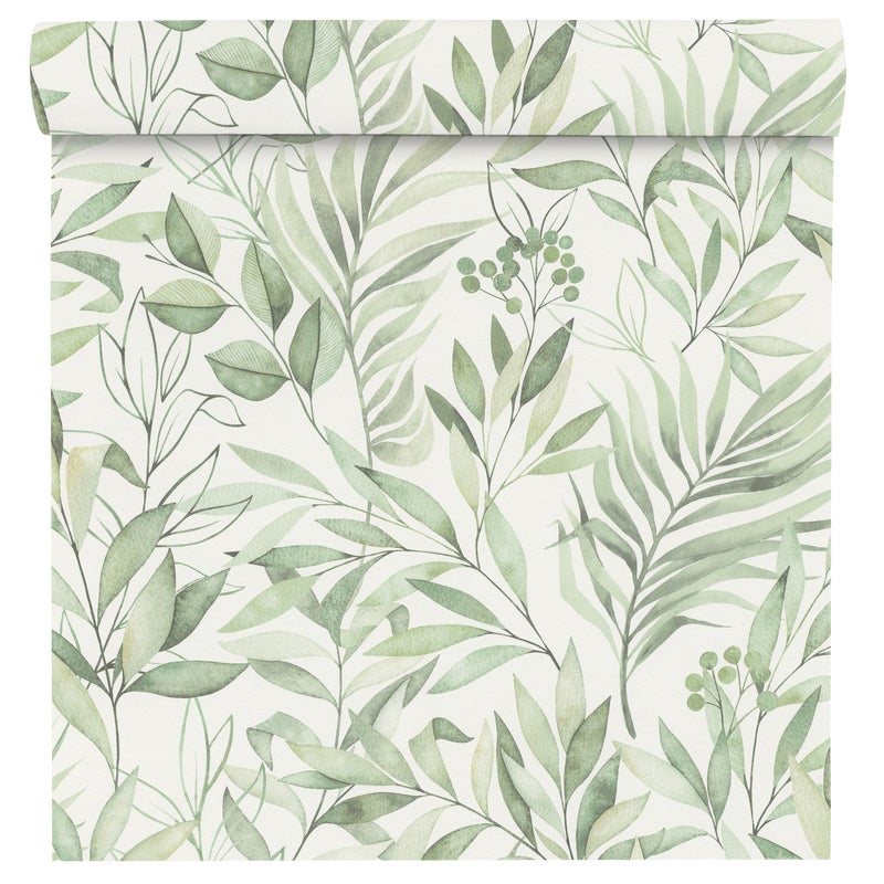 Tapeta Liście Selection Paper 286052 zielona papierowa