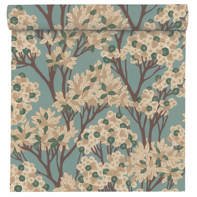 Tapeta Drzewa Selection Vinyl 580013 beżowo-zielona winylowa na flizelinie