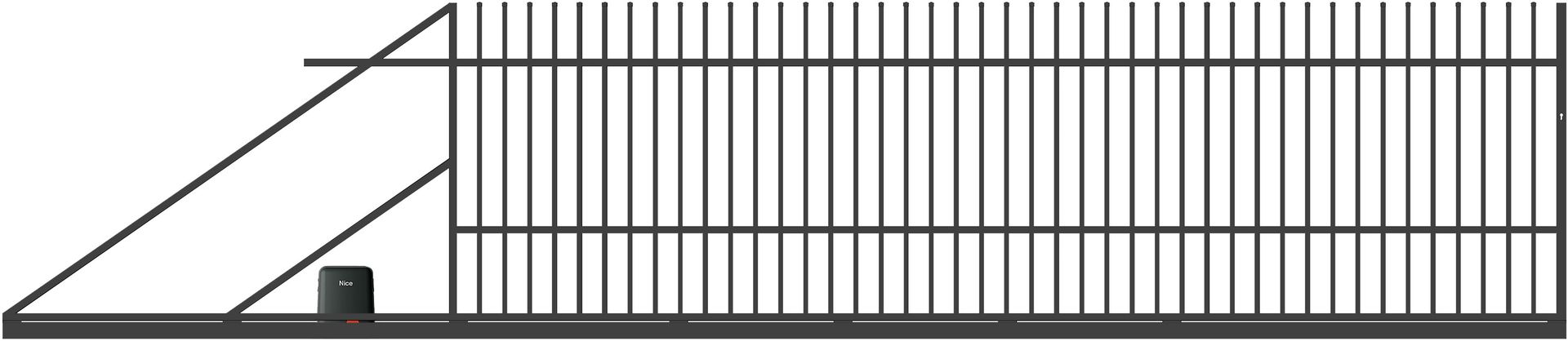 Polbram Brama przesuwna Majorka 5x1,5 m lewa antracytowa automat