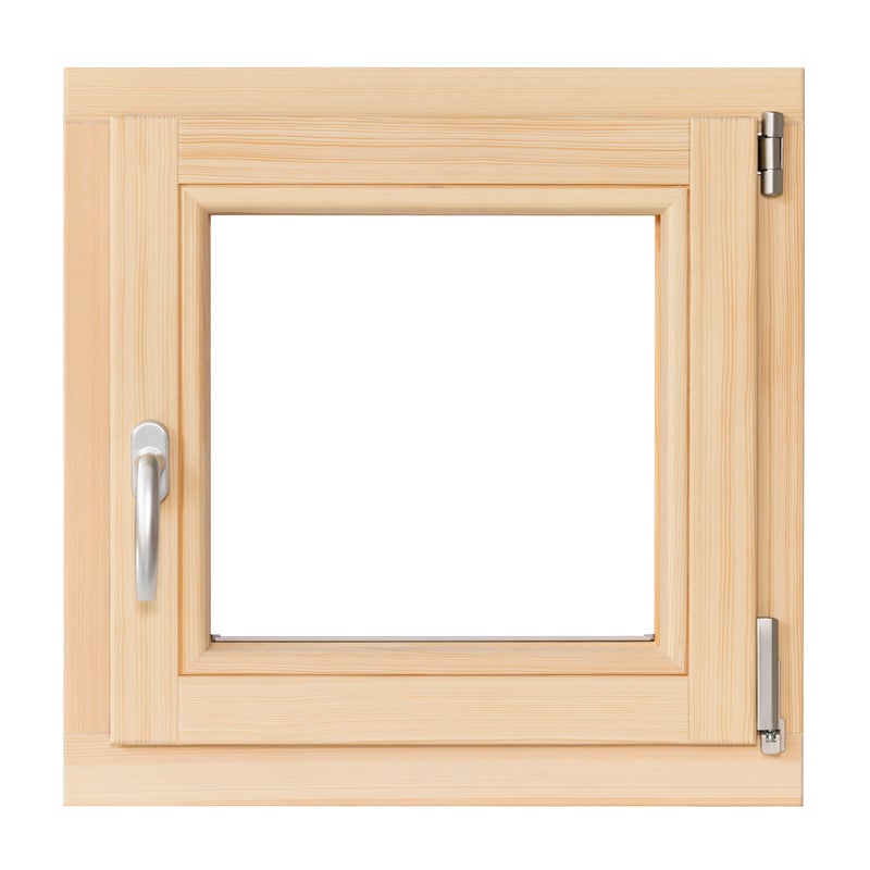 Okno drewniane 2-szybowe fasadowe O1 565x535 mm rozwierno-uchylne do wewnątrz prawe Lupol