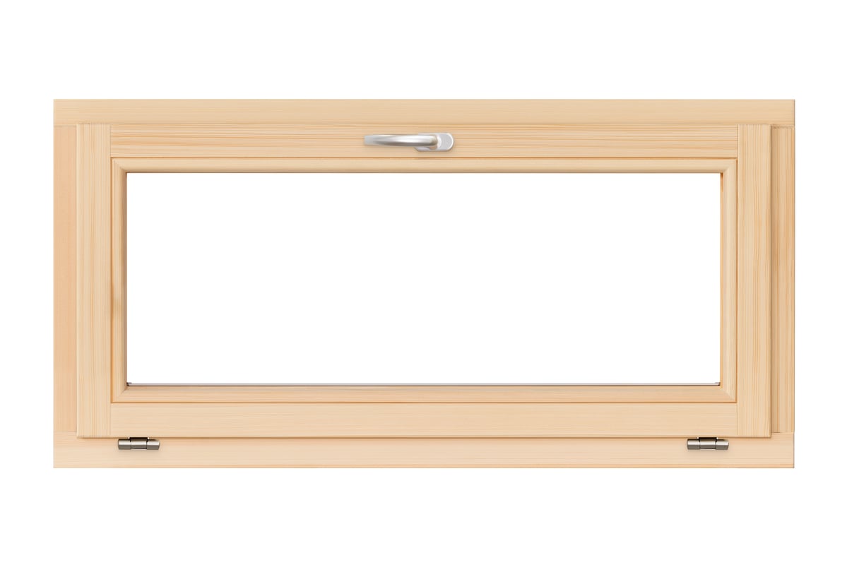 Okno drewniane 2-szybowe fasadowe O3 1165x535 mm uchylne do wewnątrz Lupol