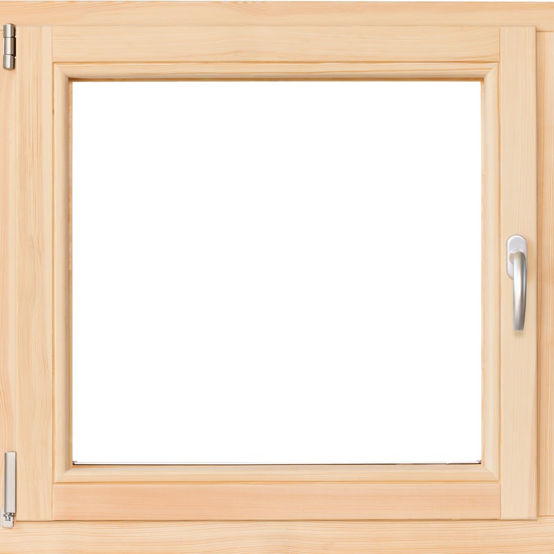 Okno drewniane sosnowe 2-szybowe fasadowe O5 865x835 mm rozwierno-uchylne lewe do wewnątrz Lupol