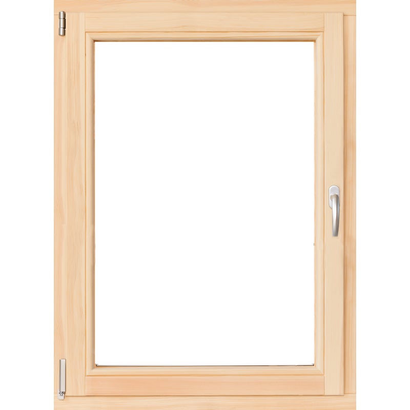 Okno drewniane sosnowe 2-szybowe fasadowe O15 865x1135 mm rozwierno-uchylne lewe do wewnątrz Lupol