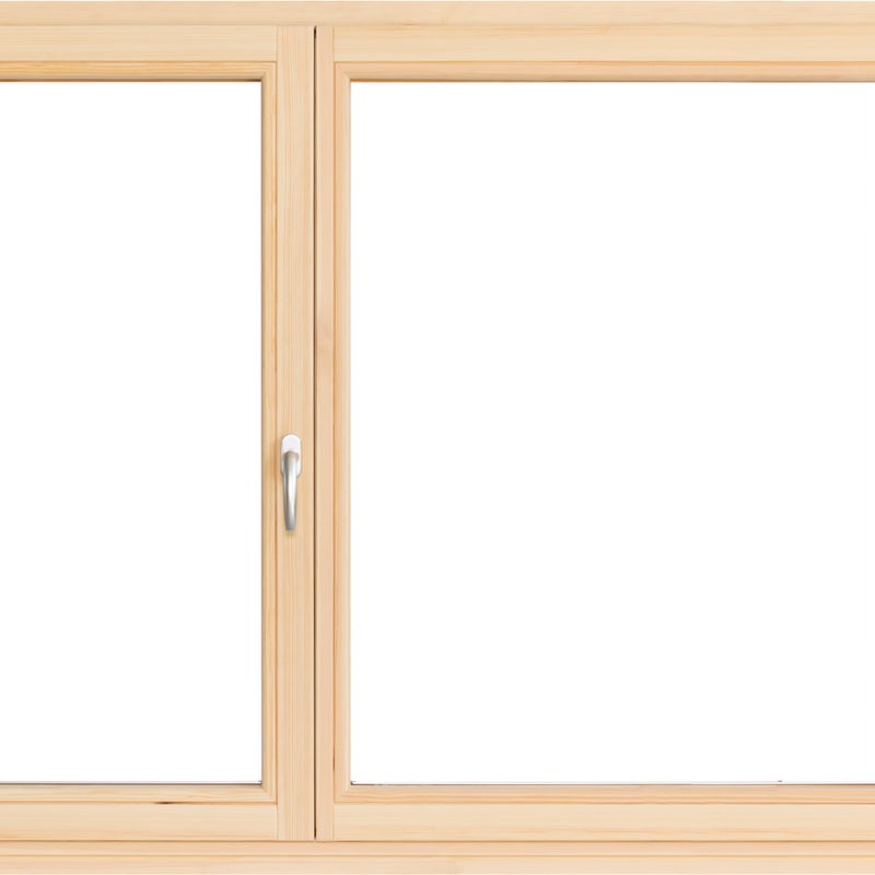 Okno drewniane sosnowe 2-szybowe fasadowe O19 1465x1135 mm rozwierno-uchylne lewe/prawe do wewnątrz Lupol