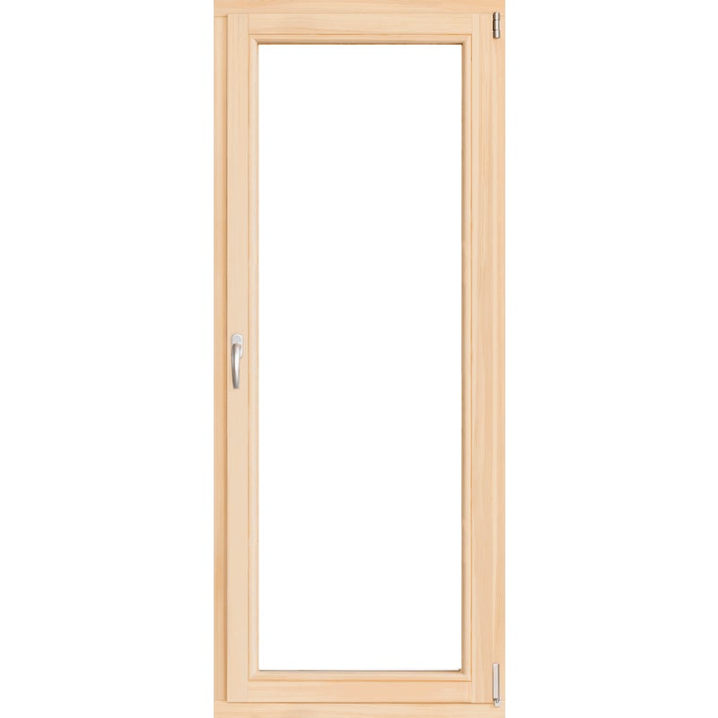 Okno drewniane sosnowe 2-szybowe balkonowe OB5 865x2195 mm rozwierno-uchylne prawe do wewnątrz Lupol