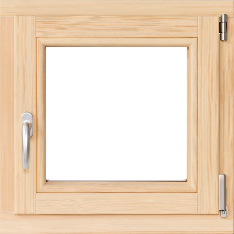 Okno drewniane sosnowe 3-szybowe fasadowe LM 90 O1 565x535 mm rozwierno-uchylne prawe do wewnątrz Lupol