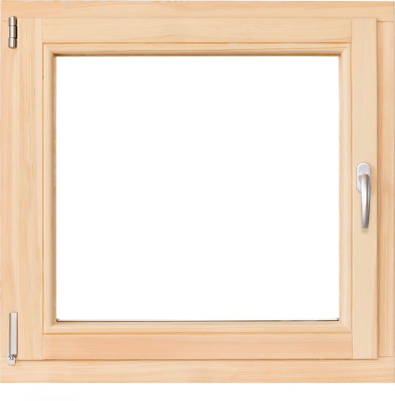 Okno drewniane sosnowe 3-szybowe fasadowe LM 90 O5 865x835 mm rozwierno-uchylne lewe do wewnątrz Lupol