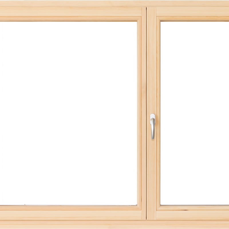 Okno drewniane sosnowe 3-szybowe fasadowe LM 90 O18 1465x1135 mm rozwierno-uchylne prawe do wewnątrz Lupol