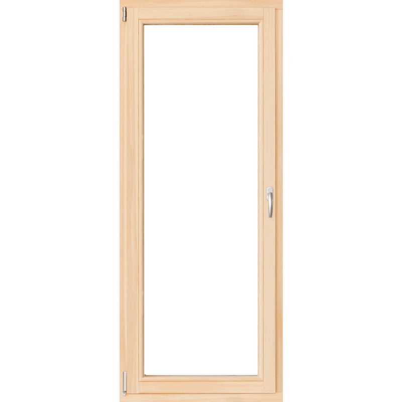 Okno drewniane sosnowe 3-szybowe balkonowe LM 90 OB4 865x2095 mm rozwierno-uchylne lewe do wewnątrz Lupol