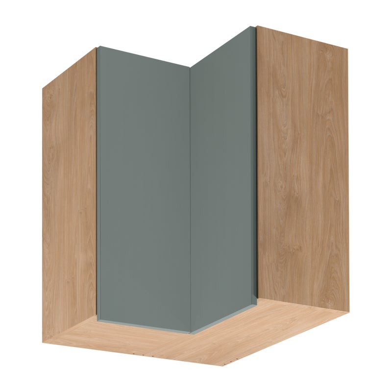 Szafka kuchenna wisząca narożna Acari 60 cm wys. 72 cm kolor zielony/dąb