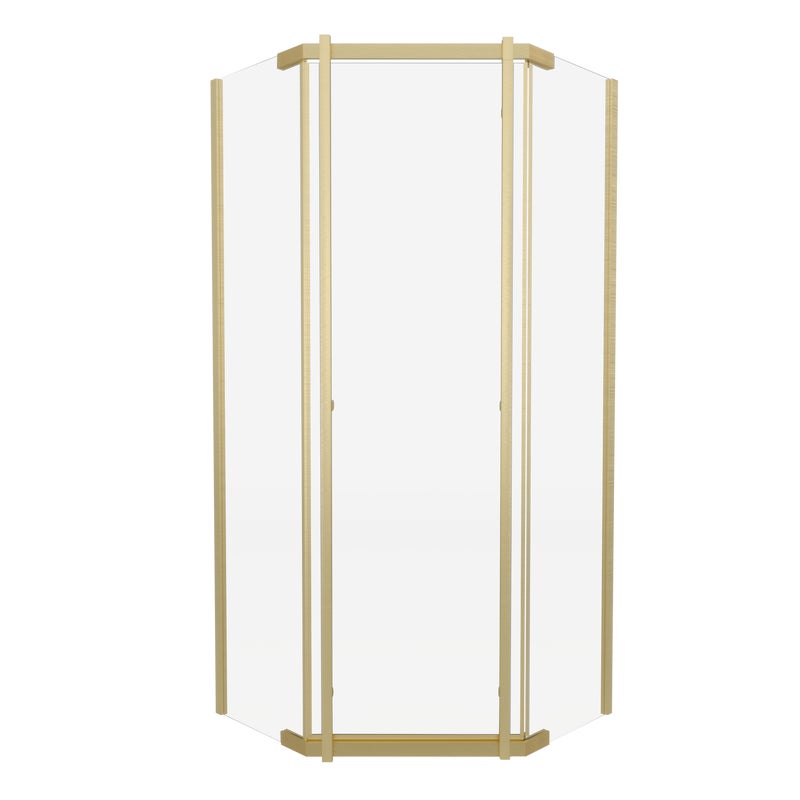 Kabina prysznicowa pięciokątna Titanium 80x80 cm złoto szczotkowane Durasan