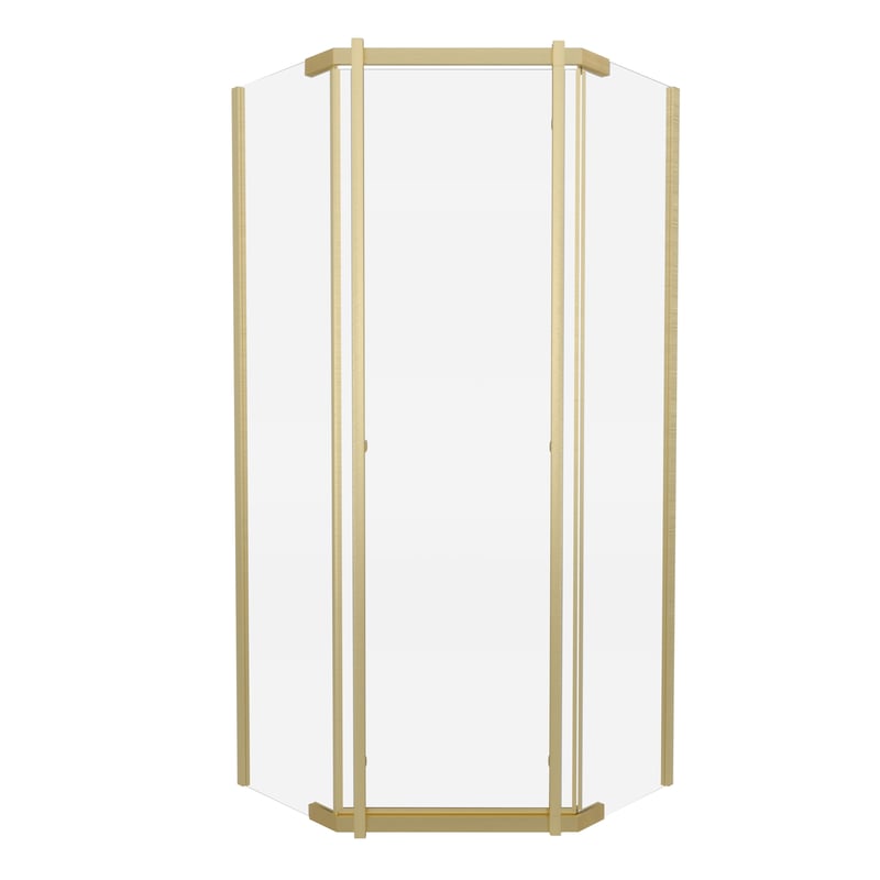 Kabina prysznicowa pięciokątna Titanium 90x90 cm złoto szczotkowane Durasan