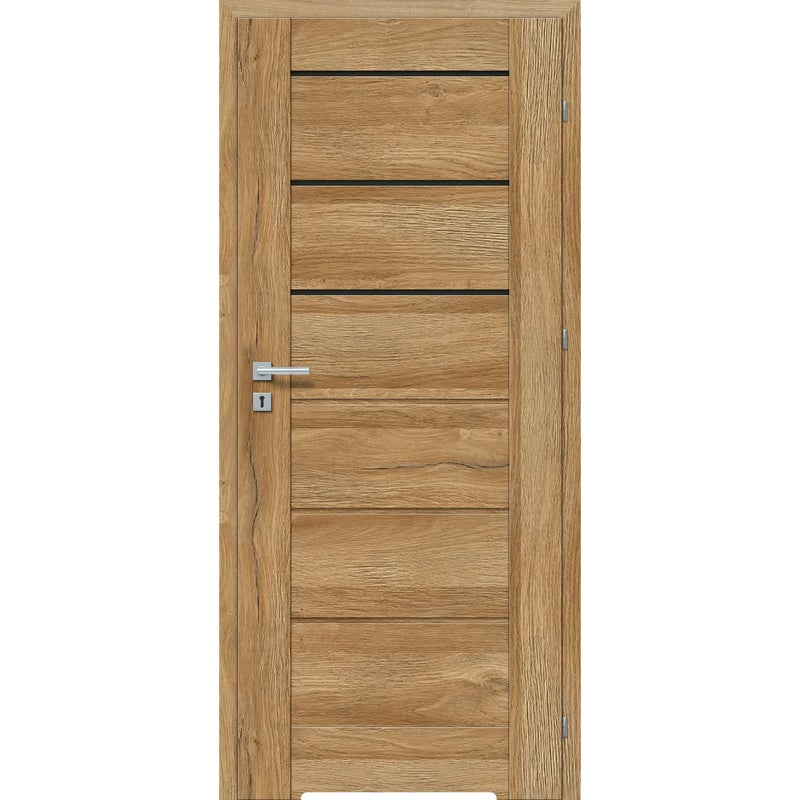 Drzwi wewnętrzne łazienkowe z podcięciem wentylacyjnym Tabas 2 Dąb Grenada 90 prawe