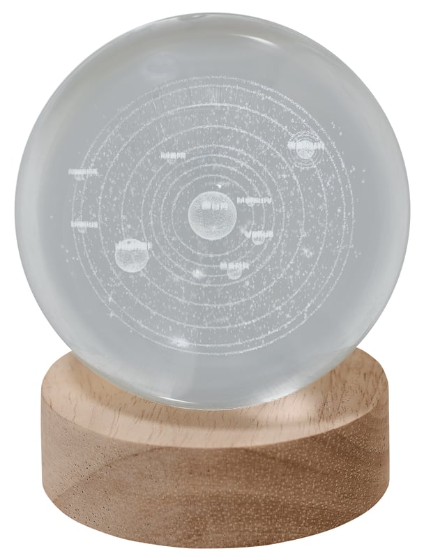 Lampa stołowa kula szklana LED Evg Trade