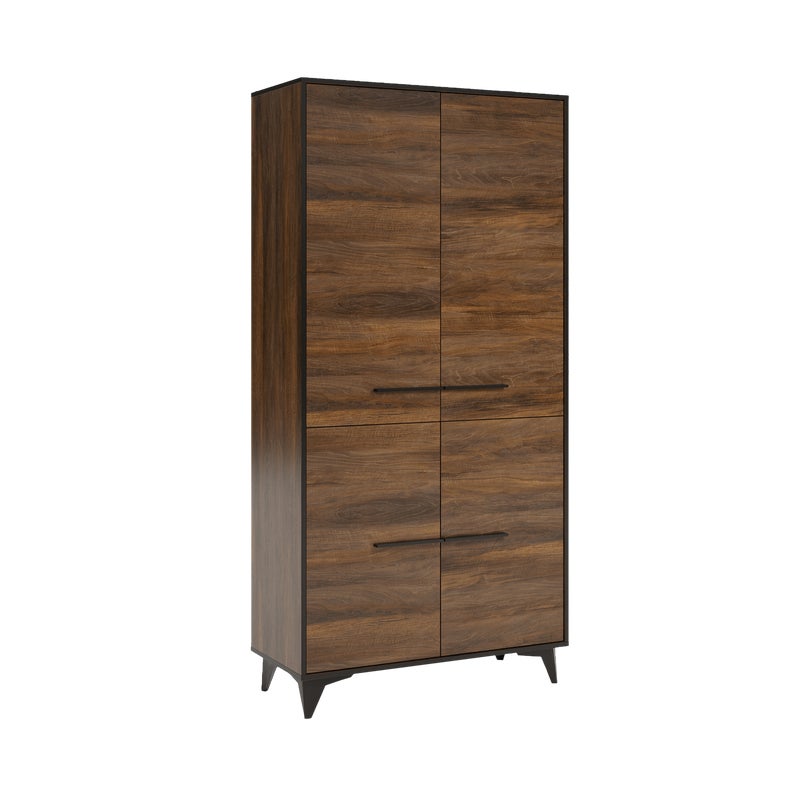 Szafa ubraniowa Shiran Walnut dwudrzwiowa 91 × 40 × 185 cm