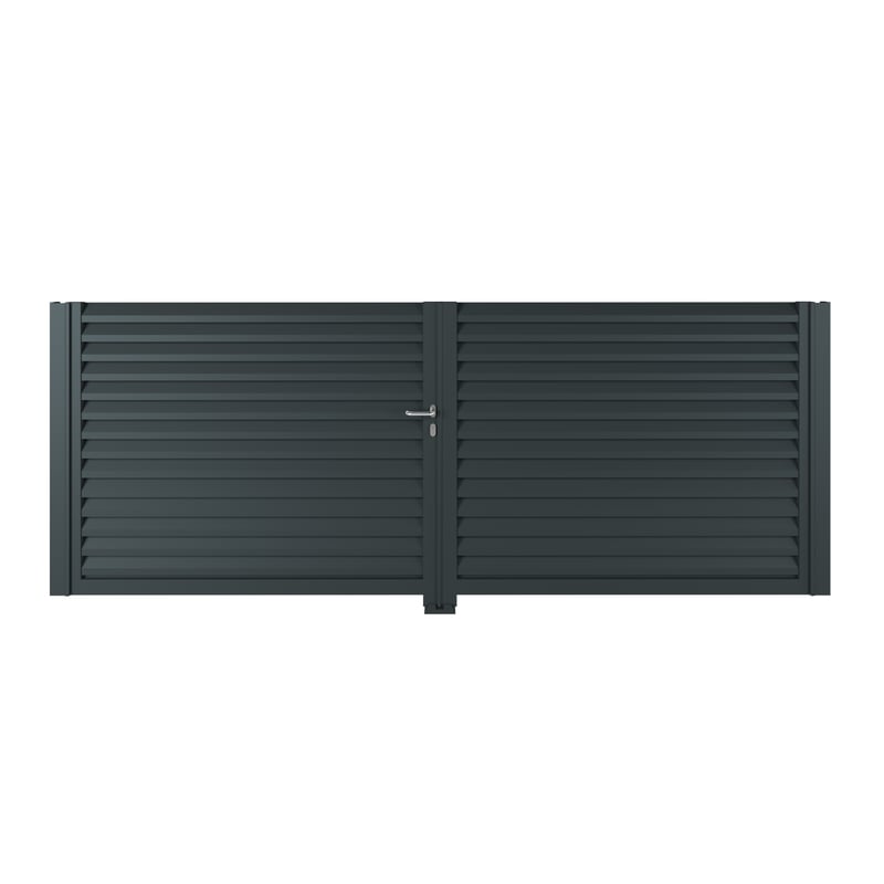 Brama dwuskrzydłowa AW.10.202 4x1,5 m antracytowa Wiśniowski