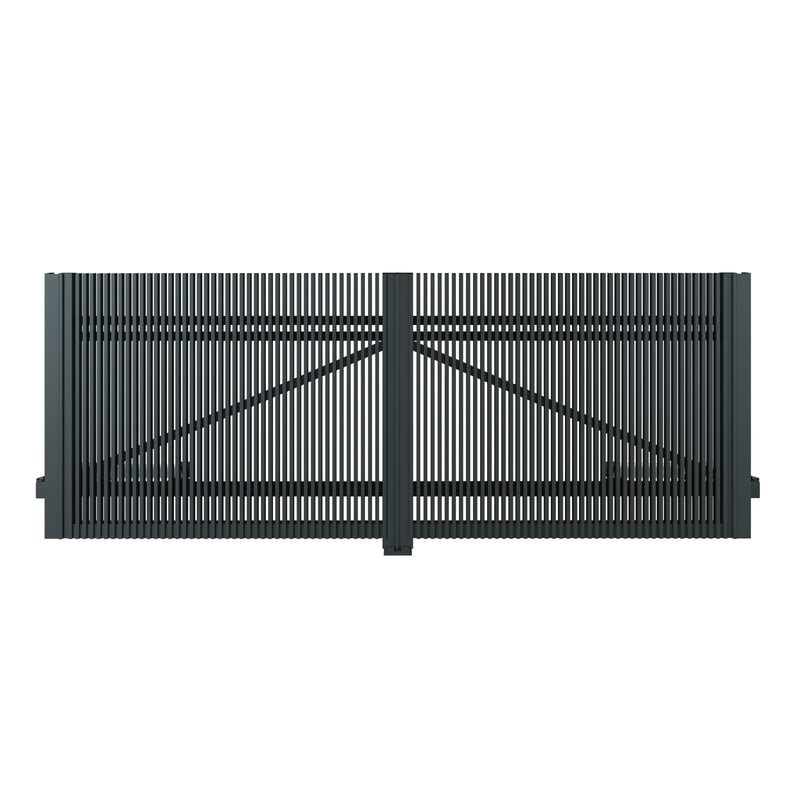 Brama dwuskrzydłowa AW.00 4x1,5 m antracytowa automat Wiśniowski