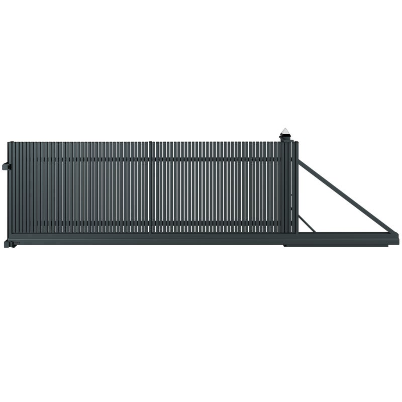 Wiśniowski Brama przesuwna AW.10.76 4x1,5 m prawa antracytowa automat