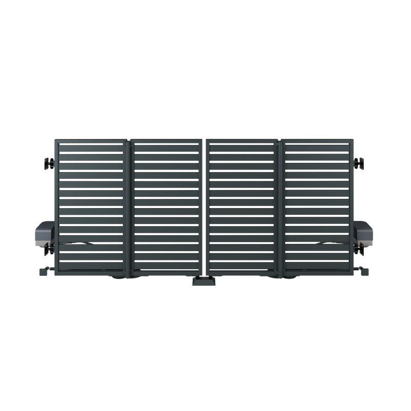Brama dwuskrzydłowa łamana AW.10.104 3,5x1,5 m antracytowa automat Wiśniowski