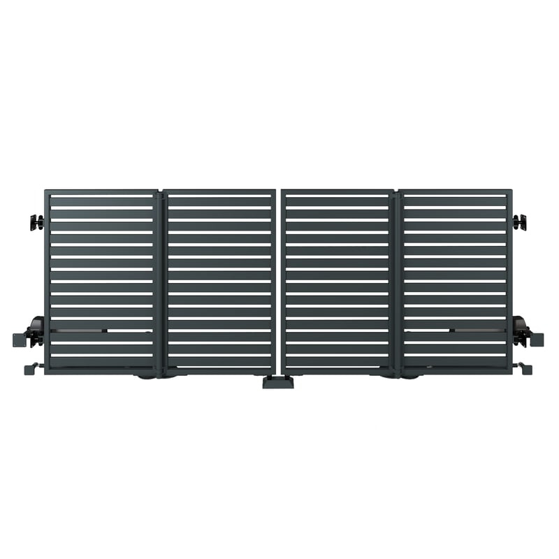 Brama dwuskrzydłowa łamana AW.10.104 4x1,5 m antracytowa automat Wiśniowski