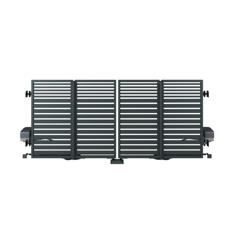 Brama dwuskrzydłowa łamana AW.10.106 3,5x1,5 m antracytowa automat Wiśniowski