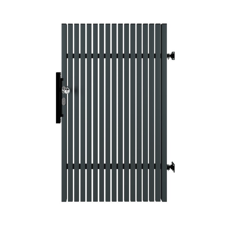 Furtka z elektrycznym zaczepem AW.10.76 100x150 cm prawa antracytowa Wiśniowski
