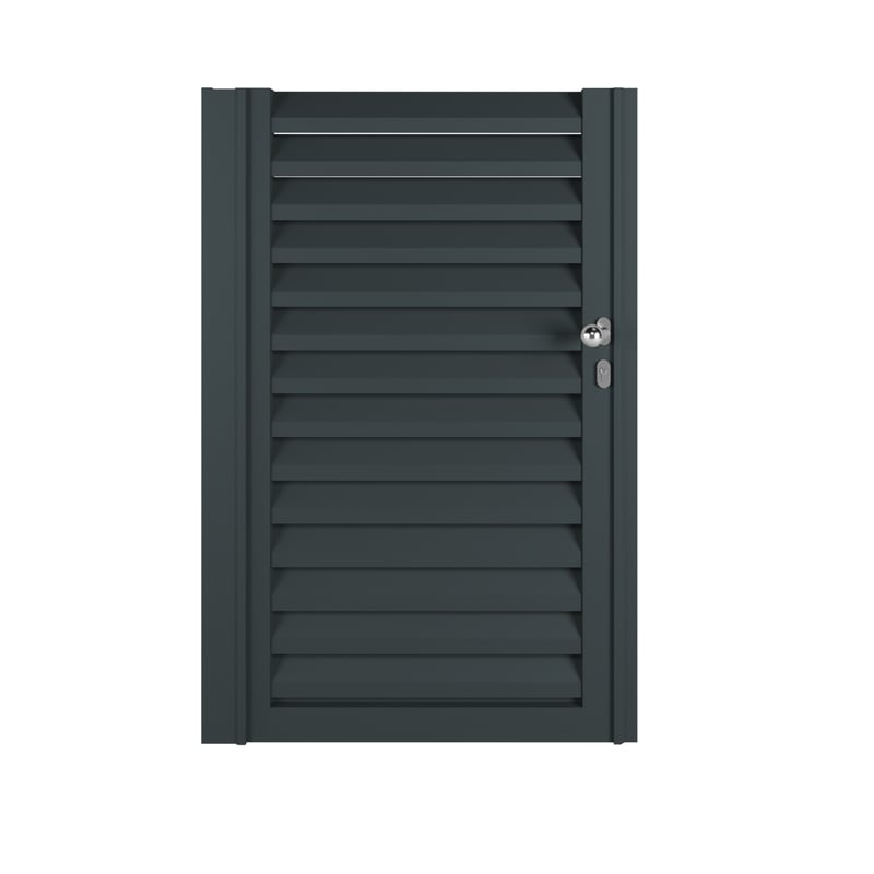 Furtka z elektrycznym zaczepem AW.10.202 100x150 cm lewa antracytowa Wiśniowski