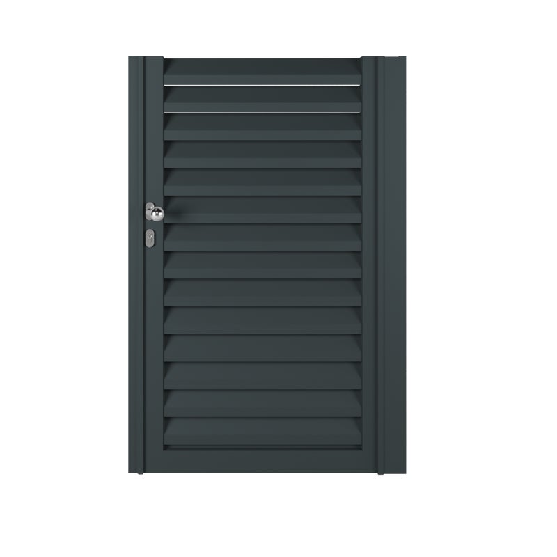 Furtka z elektrycznym zaczepem AW.10.202 100x150 cm prawa antracytowa Wiśniowski