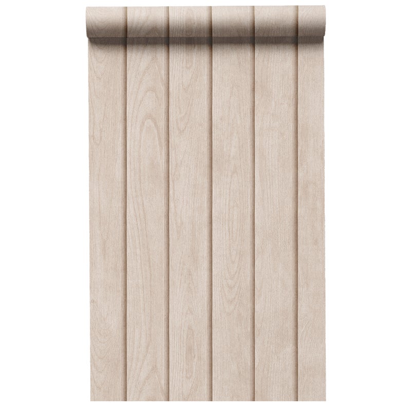 Tapeta Woody Wood beżowa winylowa na flizelinie Inspire