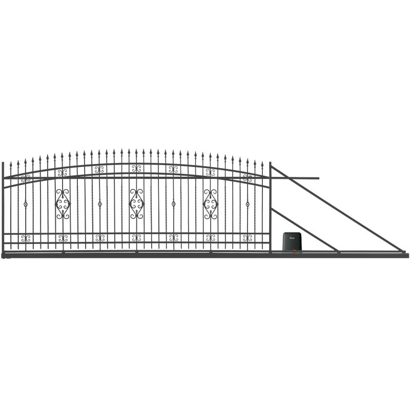 Polbram Brama przesuwna Verona 4x1,6 m prawa antracytowa automat
