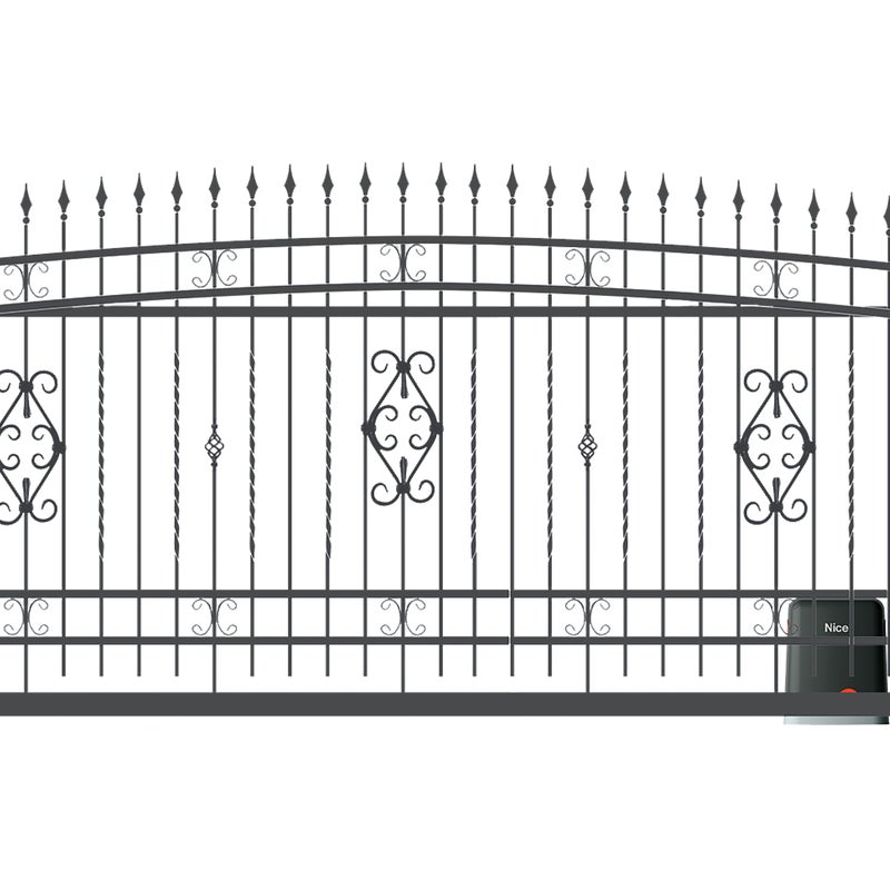 Polbram Brama przesuwna bez przeciwwagi Verona 4x1,6 m prawa antracytowa automat