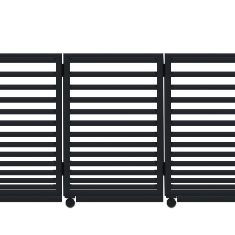 Polbram Brama przesuwna narożna Bali II 4x1,5 m lewa czarna automat