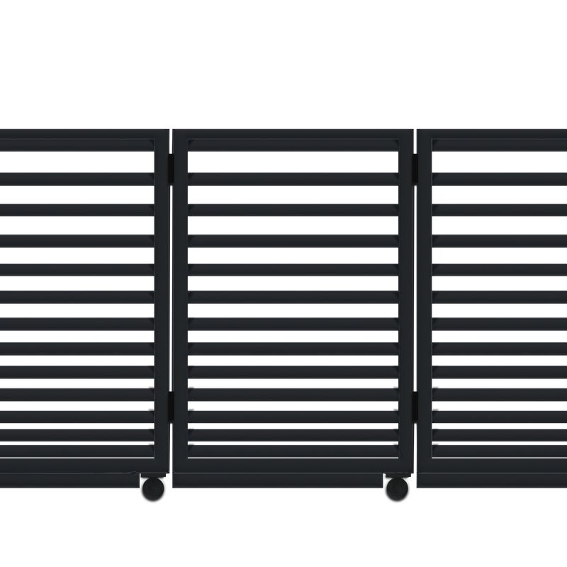 Polbram Brama przesuwna narożna Bali II 4x1,5 m prawa czarna automat