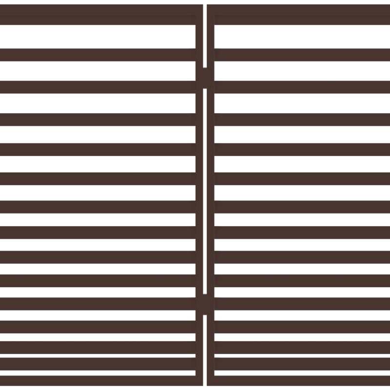 Brama dwuskrzydłowa Bali II 3x1,5 m brązowa Polbram