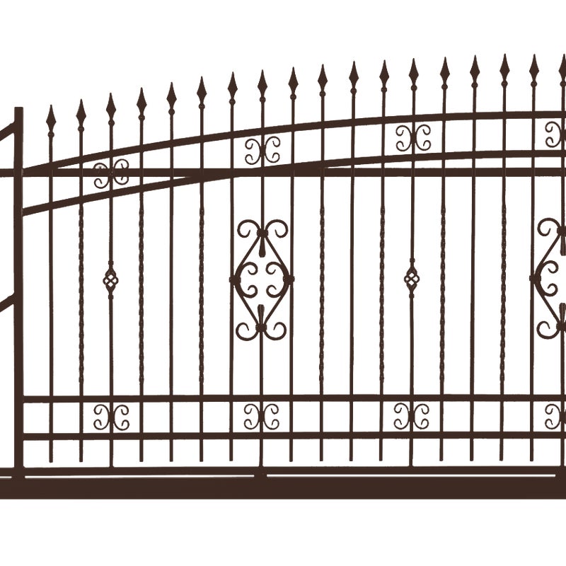 Polbram Brama przesuwna Verona 4x1,6 m lewa brązowa automat