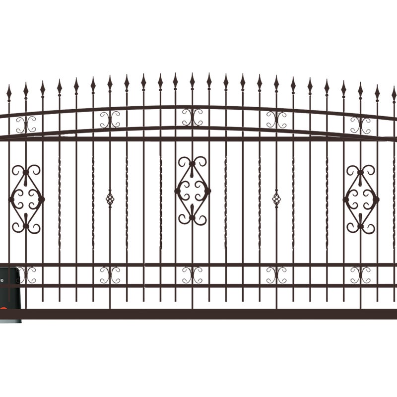 Polbram Brama przesuwna bez przeciwwagi Verona 4x1,6 m lewa brązowa automat