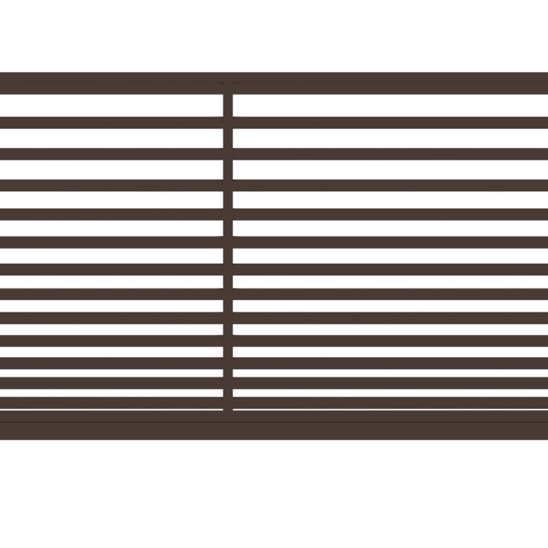 Polbram Brama przesuwna Bali II 5x1,5 m prawa brązowa