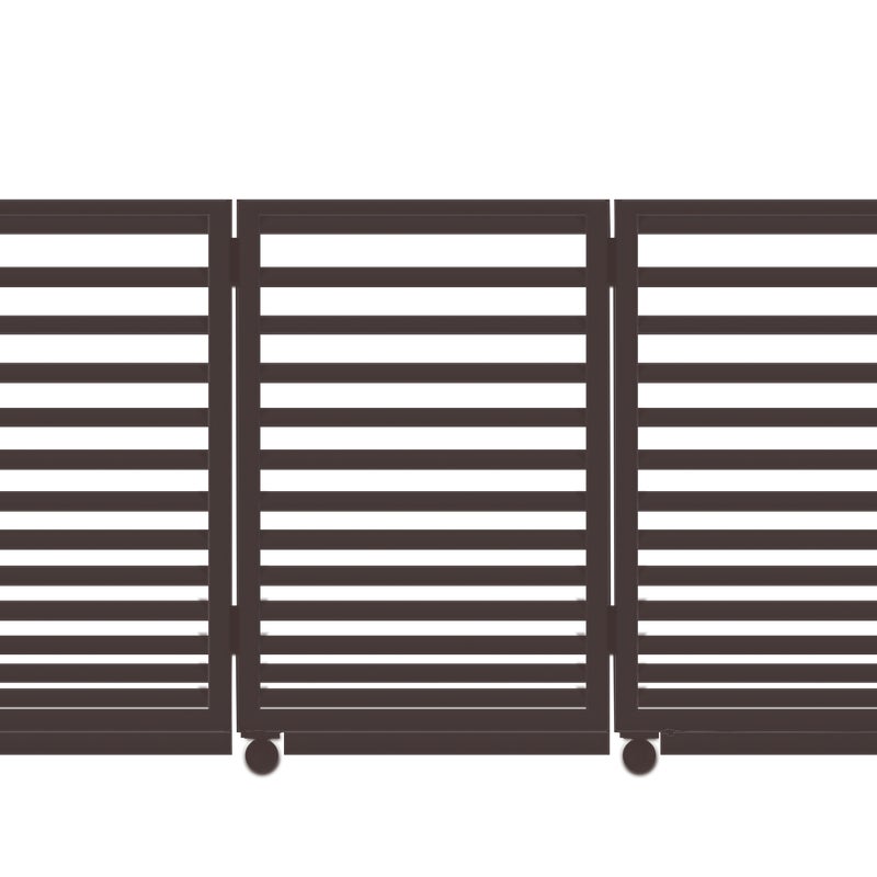 Polbram Brama przesuwna narożna Bali II 4x1,5 m lewa brązowa automat