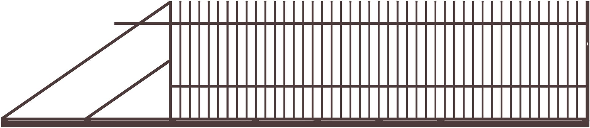 Polbram Brama przesuwna Majorka 5x1,5 m lewa brązowa