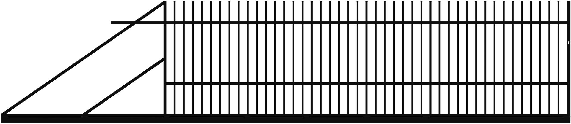Polbram Brama przesuwna Majorka 5x1,5 m lewa czarna