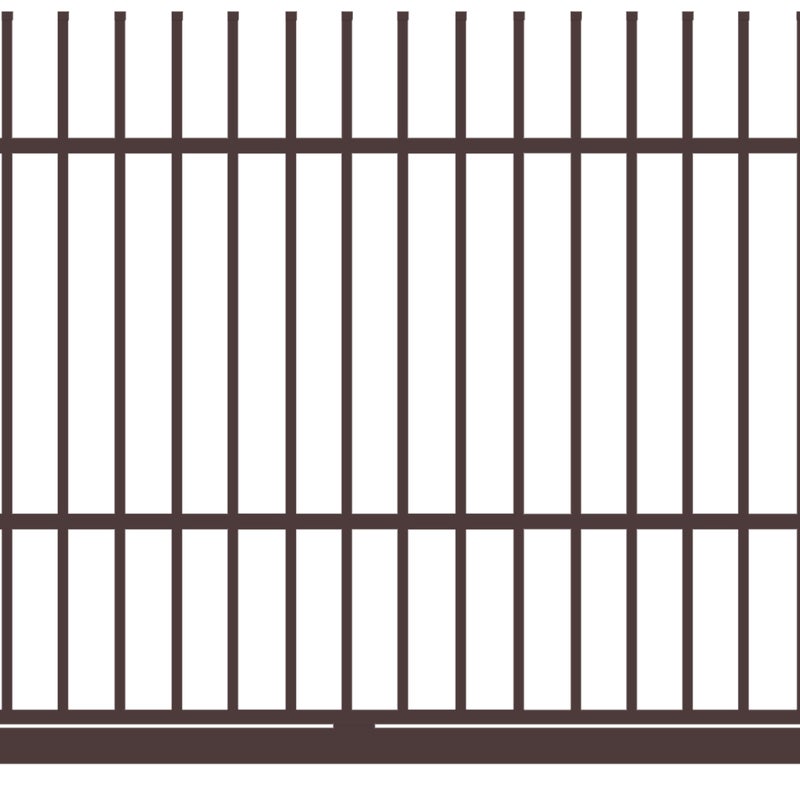 Polbram Brama przesuwna Majorka 4x1,5 m prawa brązowa automat