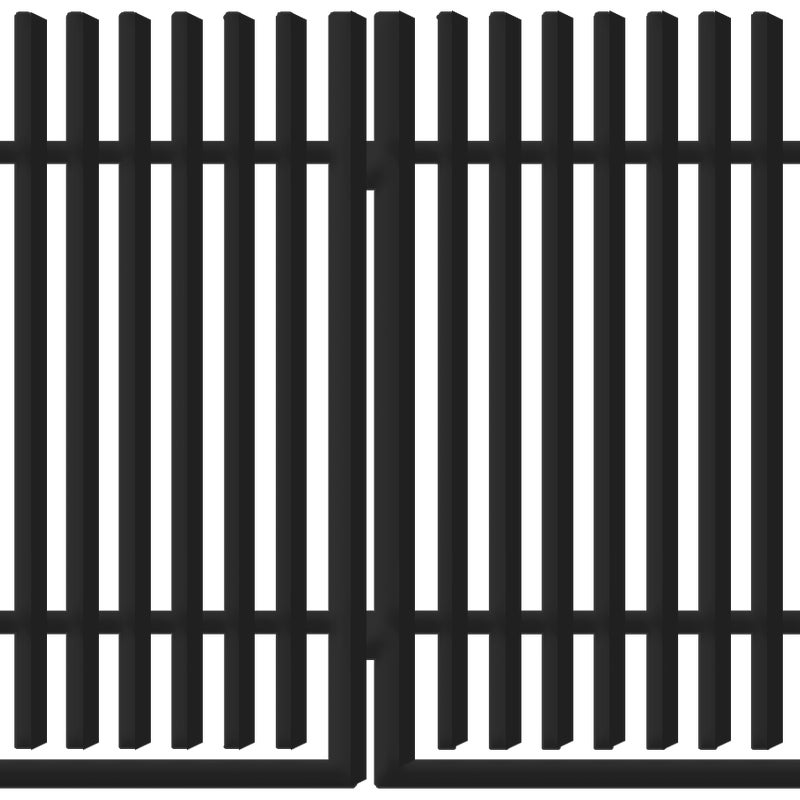 Brama dwuskrzydłowa Negros 3,5x1,5 m czarna Polbram