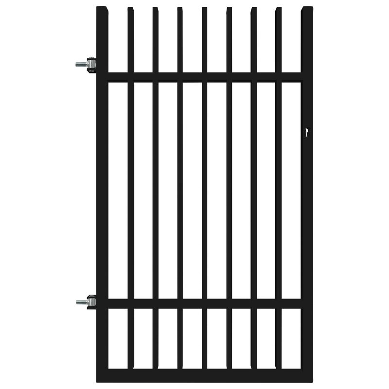 Furtka Negros 90x150 cm lewa z elektrozaczepem czarna Polbram