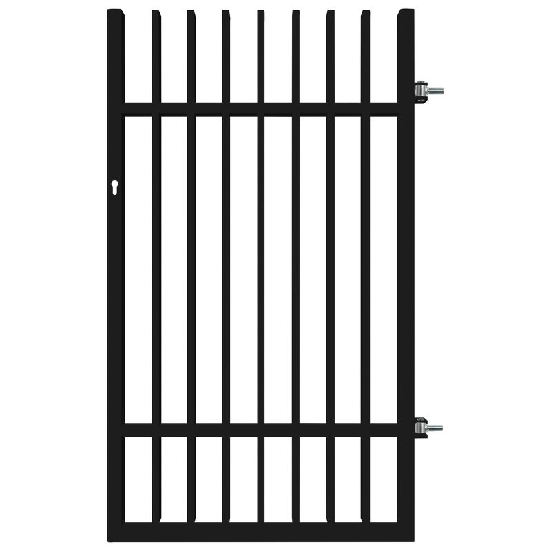 Furtka Negros 90x150 cm prawa z elektrozaczepem czarna Polbram