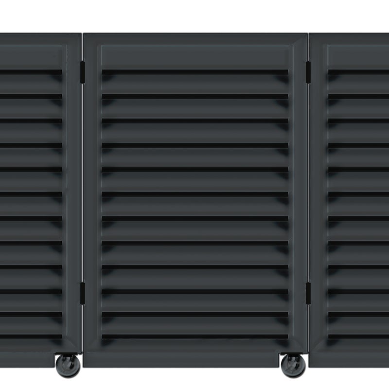 Polbram Brama przesuwna narożna Kreta 4x1,5 m prawa automat czarna