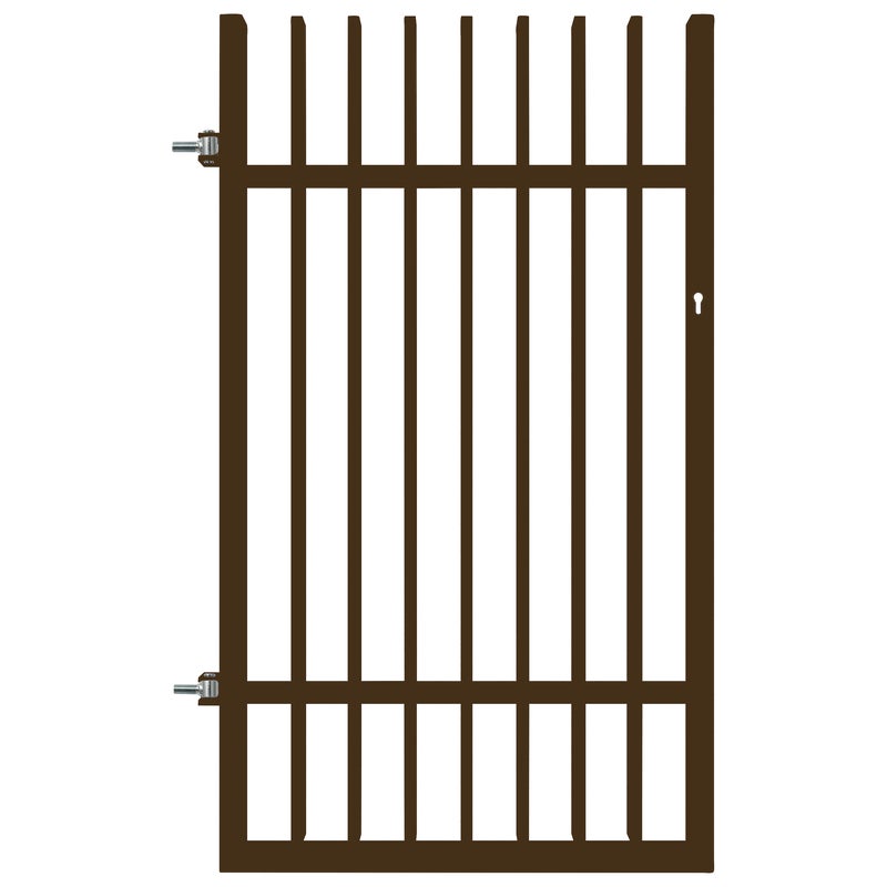 Furtka Negros 90x150 cm lewa z elektrozaczepem brązowa Polbram
